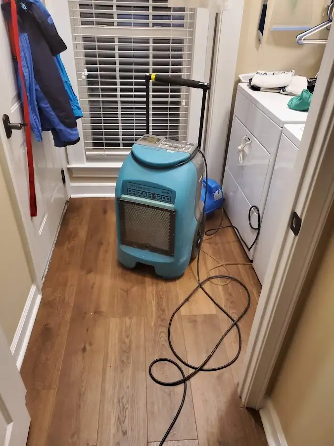 Commercial dehumidifier deployed for Flood Damage Cleanup in Orchard Homes